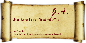 Jerkovics András névjegykártya