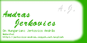 andras jerkovics business card