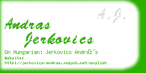 andras jerkovics business card